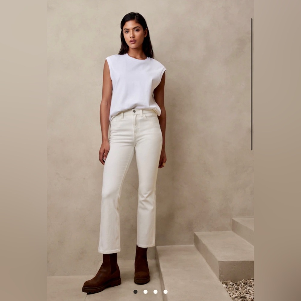 NWOT Banana Republic, high rise, cropped denim 30 long